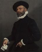 Giovanni Battista Moroni Portrait of a Man holding a Letter oil